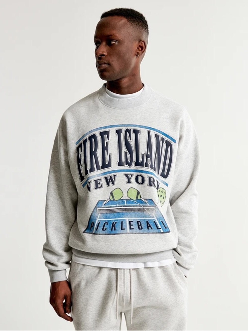 Abercrombie & Fitch Fire Island Graphic Crew Sweatshirt, Size XS